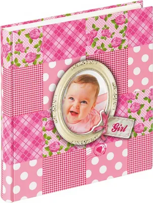 Produktbild von Walther Baby Fotoalbum PATCHWORK GIRL - 30,5 x 28 cm - für bis zu 184 Bilder (10 x 15 cm) - Album - Babyalbum - Foto Album - Buchalbum - Fotobuch - Babyfotoalbum
