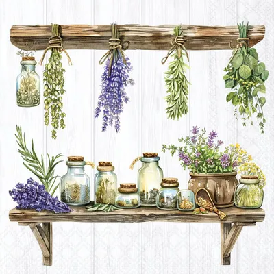 Produktbild von Servietten Lunch 33x33cm 3-lagig 20 Stück Gewürze und Kräuter Ambiente-Servietten