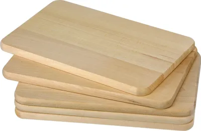 Produktbild von Prkénko na svačinu / snídani - sada 5 kusů - 21,5 x 13,5 x 1 cm - hladké dřevěné prkénko