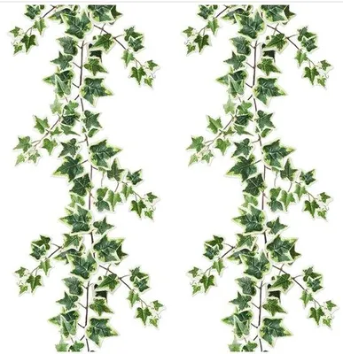 Image de Plante grimpante artificielle, 195 cm, décoration blanche