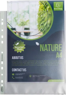 Immagine prodotto di Exacompta 5995E Exacompta Prospekthüllen Forever DIN A4+ transparent genarbt 0,09 mm, 50 St.