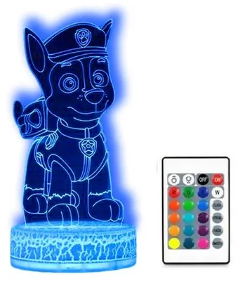 Image de Lampe LED 3D moXomi Chase Pat'Patrouille 16 couleurs télécommandée