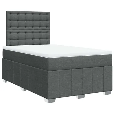Produktbild von Boxspringbett mit Matratze Dunkelgrau 120x200 cm Stoff