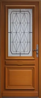 Image de Porte d'entree Bois vitree, Anis, H215 x L90 p.Gauche Cotes Tableau