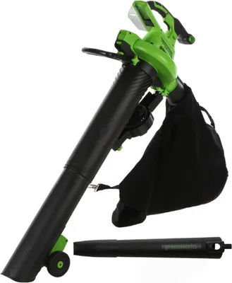Obrázek produktu pro Greenworks GD40BVII Akumulátorový foukač/vysavač listí 40 V - bez baterie a nabíječky