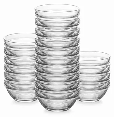 Productafbeelding van Glazen schaalset van 20 stuks - 75 ml voor dips en toppings