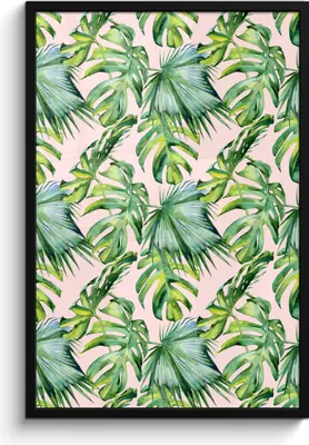 Produktbild von MuchoWow® MuchoWow® Gerahmtes Poster Blumen - Tropisch - Blätter 60x90 cm - Poster mit zchwarzem Bilderrahmen - Kunst