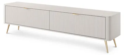 Produktbild von Lowboard Laanti 200 cm breit, 51,2 cm hoch, 38 cm tief, 2 Fächer, 1 Schublade, geriffelte Fronten