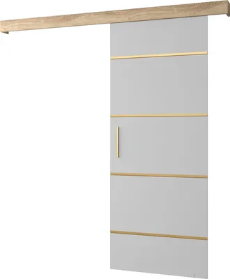 Produktbild von MEBLE KRYSPOL  Schiebetürsystem SALWADOR 4 mit Schienenabdeckung, Einbautüren, 90x204cm, Weiß