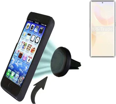 Produktbild von K-S-Trade kompatibel mit Cubot X90 Auto Handy Halterung KFZ Halter Lüftungsgitterhalterung Air Vent mount Smartphone Halter