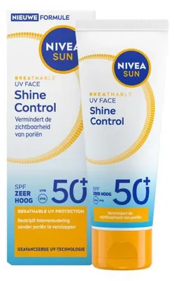 Produktbild von Nivea Sun Atmungsaktive UV-Gesichtscreme mit Glanzkontrolle LSF 50+ (40 ml)