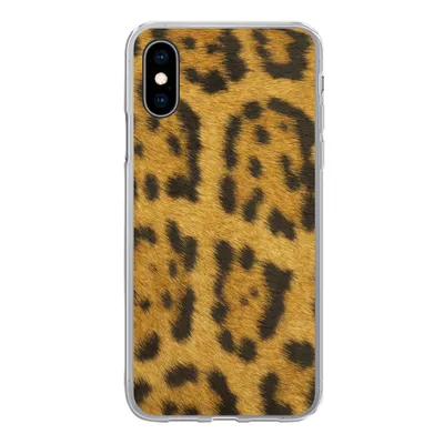 Produktbild von MuchoWow® Handyhülle Schutzhülle Hülle für iPhone X Leopardenfell Silikon Softcase Handy Hülle - Handyhülle