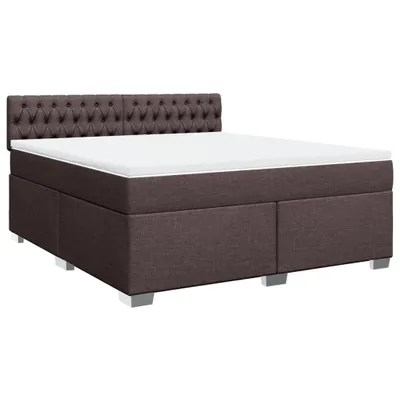Produktbild von Boxspringbett mit Matratze Dunkelbraun 180x200 cm Stoff