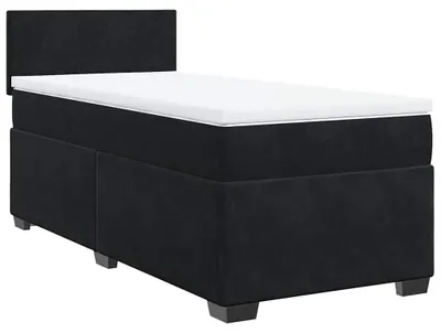 Obrázek produktu pro vidaXL Postel Boxspring s matrací Black 80x200 cm Velvet