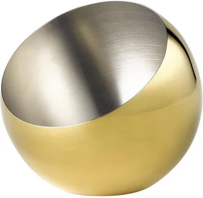 Image de Bol sphérique 16 cm en acier inoxydable doré, 0,8 l