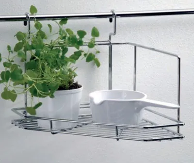 Image de Wesco Relingsystem Étagère d'angle droite et gauche Acier inoxydable Reling de cuisine