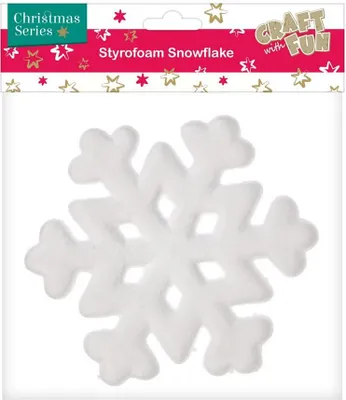 Produktbild von Weihnachtsschmuck Polystyrol Schneeflocke 185mm CRAFT WITH FUN 384013
