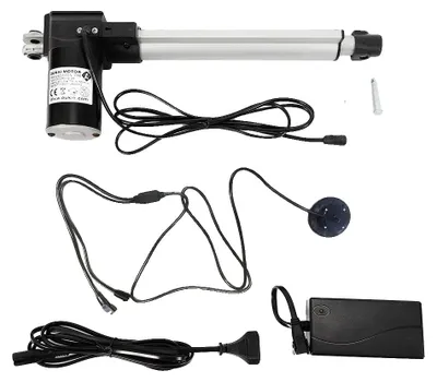 Produktbild von Linearaktuator, 6000N Tragfähigkeit, 24V Motor, 9-Zoll Hub, Aluminiumlegierung, Nur für den Innenbereich