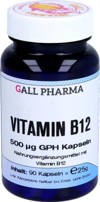 Zdjęcie produktu dla GALL PHARMA Witamina B12 500 µg GPH – kapsułki, 90 szt.