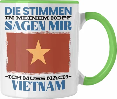 Produktbild von Trendation - Vietnam Tasse Urlaub Heimat Geschenk Spruch XXX Geschenkidee (Grün)