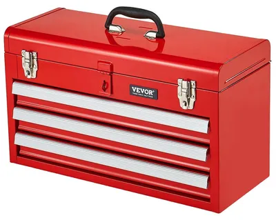 Zdjęcie produktu dla Profesjonalna Skrzynka Narzędziowa Vevor 520X218X304 Mm Z 3 Szufladami