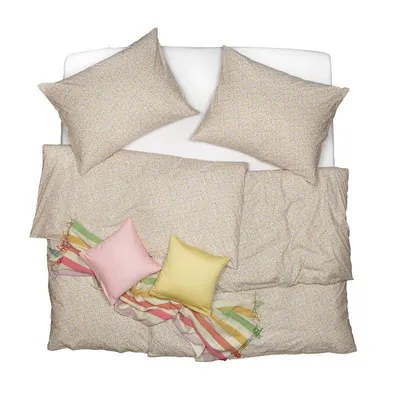 Obrázek produktu pro SCANquilt povlečení KLASIK kvítka růžovožlutá 100% bavlna 140 x 200/70 x 90 cm