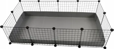 Produktbild von C&C Käfigmodul 4x2 für Meerschweinchen, Kaninchen und Igel, silber