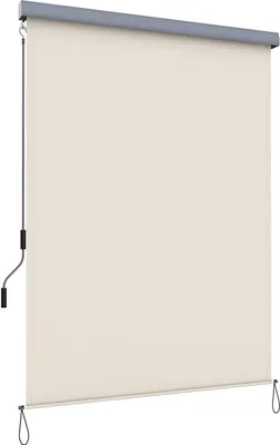 Produktbild von SONGMICS Alu-Senkrechtmarkise für Balkon, Terrasse, 1,6 x 2,5 m (B x L), aus Polyester (280 g/m²), mit Grauer Markisenkassette, Vertikalmarkise für außen, Markise für Windschutz, Sonnenschutz und Sichtschutz, Beige GSA165BE