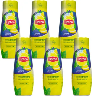 Produktbild von Lipton Sirup Eistee Zitrone 440ml 6x Flaschen für SodaStream Getränke