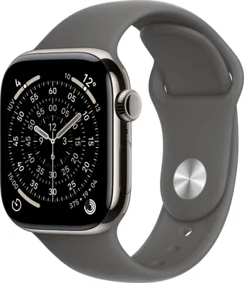 Produktbild von Apple Watch S11 Titan Natur Cellular 46mm (Sportband steingrau) S/M
