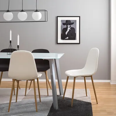 Produktbild von home24 Polsterstuhl - Metall / Kunstleder