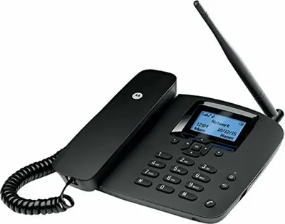 Produktbild von Motorola FW200L, DECT-Telefon, Kabelgebundenes Mobilteil, Freisprecheinrichtung, 1000 Eintragungen, Anrufer-Identifikation, Schwarz