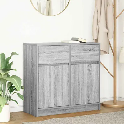 Obrázek produktu pro vidaXL Příborník se zásuvkou Grey Sonoma 80x34x76 cm Materiál na bázi dřeva