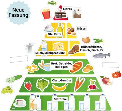 Produktbild von TimeTEX Ernährungspyramide mit Lebensmitteln, magnetisch, 72-tlg.