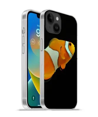 Produktbild von MuchoWow® Handyhülle Schutzhülle Hülle für Apple iPhone 14 Plus - Soft case Fisch - Linie - Schwarz Silikon Softcase Handy Hülle - Abbildung