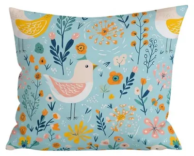 Produktbild von SPRING TWEET Mikrofaser-Kissenbezug 45x45 cm, farbenfroh
