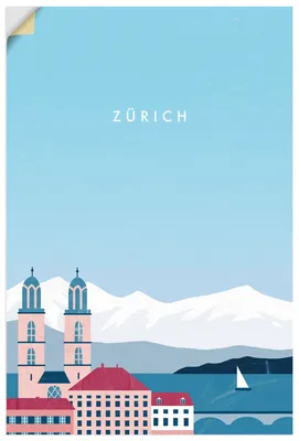Produktbild von ARTland Wandbild, selbstklebend Zürich Größe: 40x60 cm