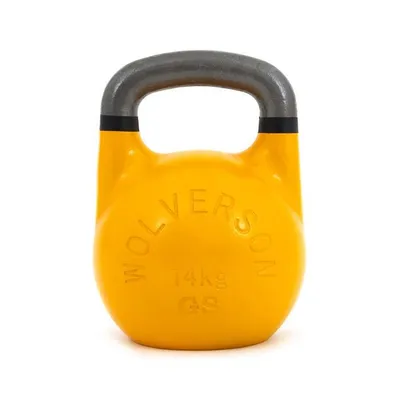 Produktbild von Wolverson Fitness GSU Kettlebell 14kg Gelb + Black Rings