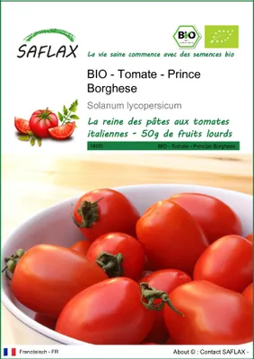 Image de SAFLAX  -- Tomate - Prince Borghese - 10 graines - Solanum