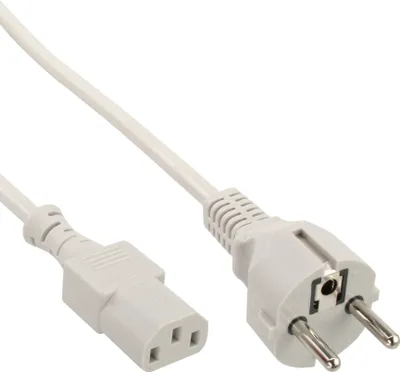 Zdjęcie produktu dla InLine® 16652V Netzkabel, Schutzkontakt gerade auf Kaltgerätestecker C13, 1,8m, grau