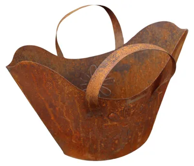 Produktbild von Rost Pflanztasche Dekokorb mit Blüten 42 cm