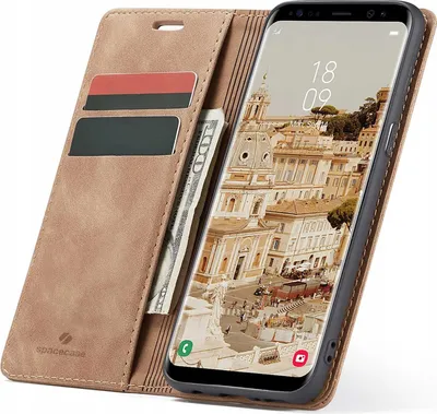 Productafbeelding van Sc Wallet, hoesje voor de Samsung Galaxy S8, lichtbruin