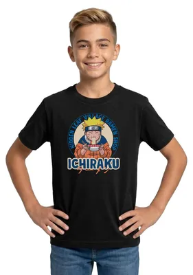 Produktbild von Spreadshirt Naruto Ichiraku Hidden Leaf Village Ramen Shop Teenager T-Shirt, 152/164 (12-14 Jahre), Schwarz