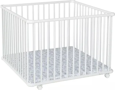 Produktbild von Laufgitter Belami Plus. 76x97 und 97x97 cm. mobil auf Rollen (Monster, Weiß, 97 cm x 97 cm)