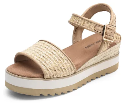 Produktbild von DREAM PAIRS Damen Espadrilles Sandalen mit offener Zehenpartie Elegante Plateau