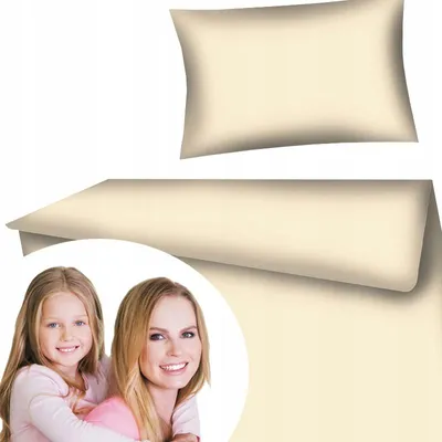 Produktbild von Designpremium Baumwollbettwäsche Set 140x200 cm Ecru