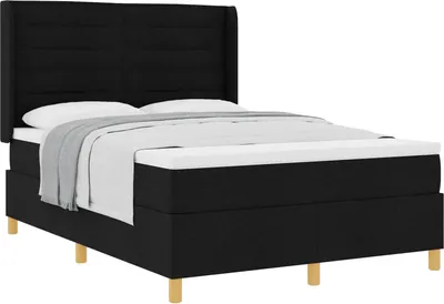 Produktbild von Boxspringbett mit Matratze Schwarz 160 x 200 cm Stoff