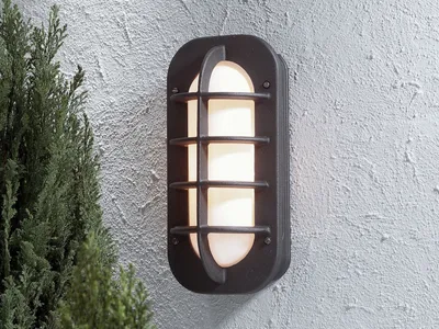 Produktbild von LED Außenwandleuchte Fassadenbeleuchtung & Hausbeleuchtung, Kellerlampe Schwarz