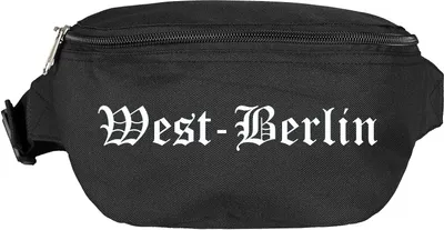 Produktbild von West-Berlin Bauchtasche - Altdeutsch bedruckt - Gürteltasche Hipbag Schwarz
