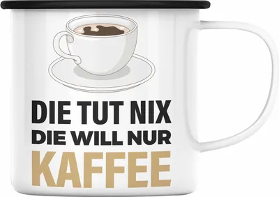 Produktbild von Trendation - Kaffeetrinker Geschenk Kaffee Grafik Spruch Geschenkidee Kollege Arbeit (Schwarz)